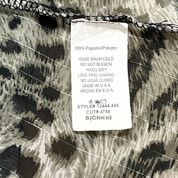 New Lette Small Gray Black Silver Threading Animal Print Swim Cover Boutique NWT - Picture 10 of 10